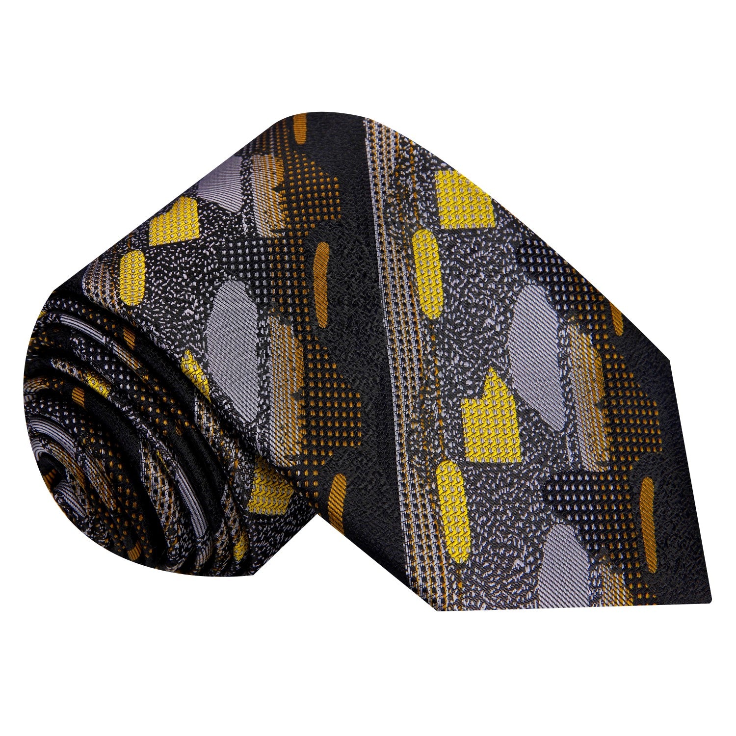 Black & Gold Graphite Necktie