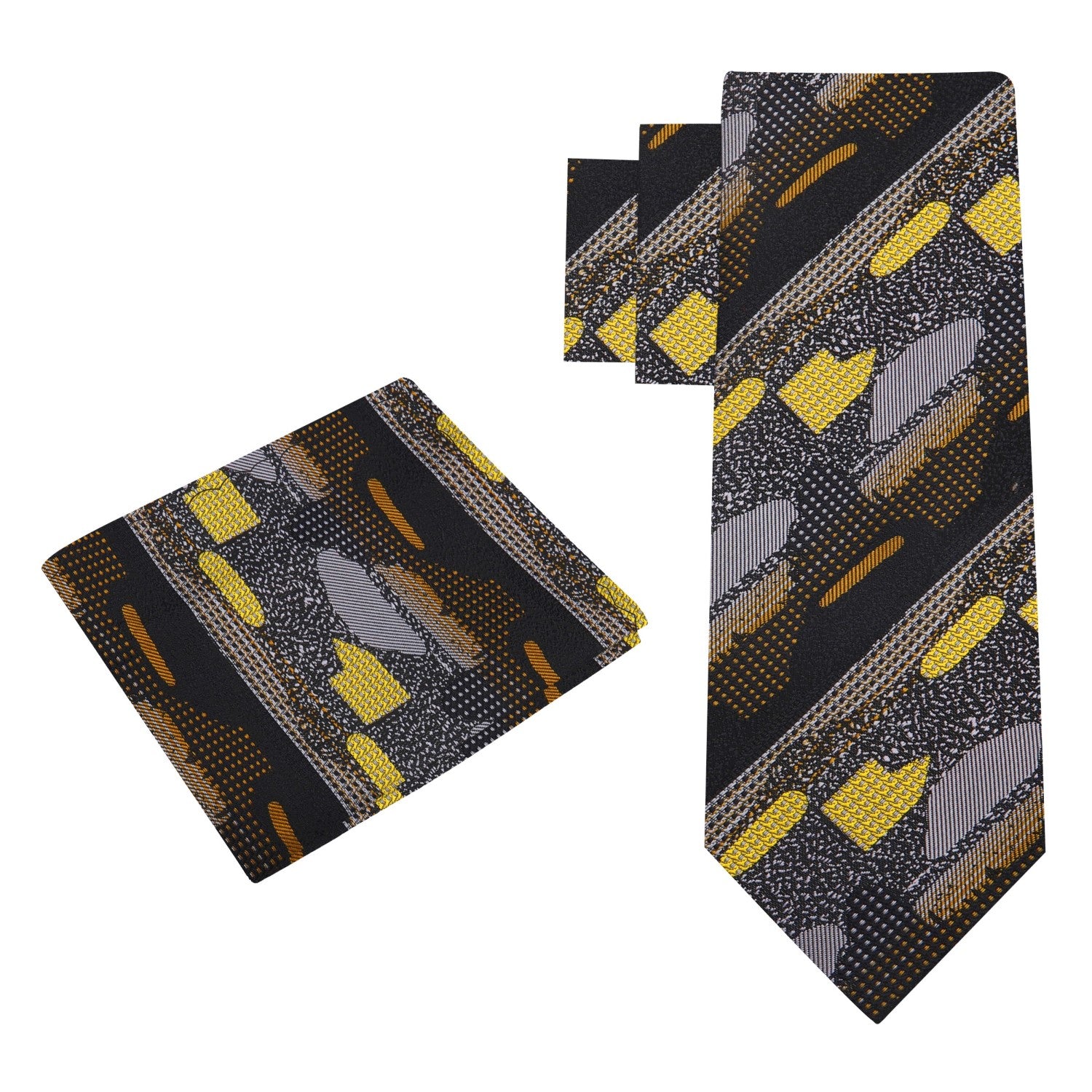 Black & Gold Graphite Necktie