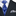 Blue, White Patchwork Bandana Paisley Tie and Accenting Pocket Square