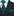 Green, Blue, Red Peacock Feather Tie and Blue Square