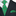 Primary Green with Red Candy Cane Tie and Square