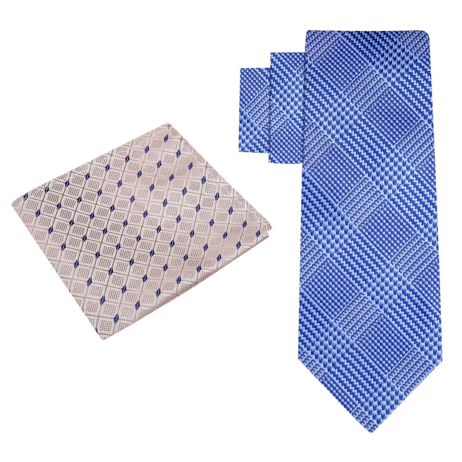 Alt View: Light Blue Siberian Necktie and Accenting Square