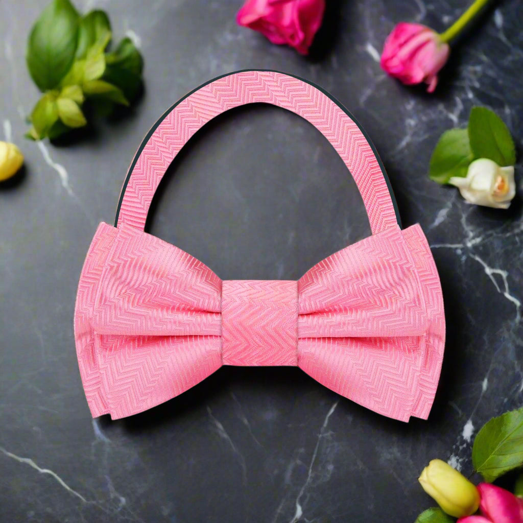 Real Pink Pre Tied Bow Tie
