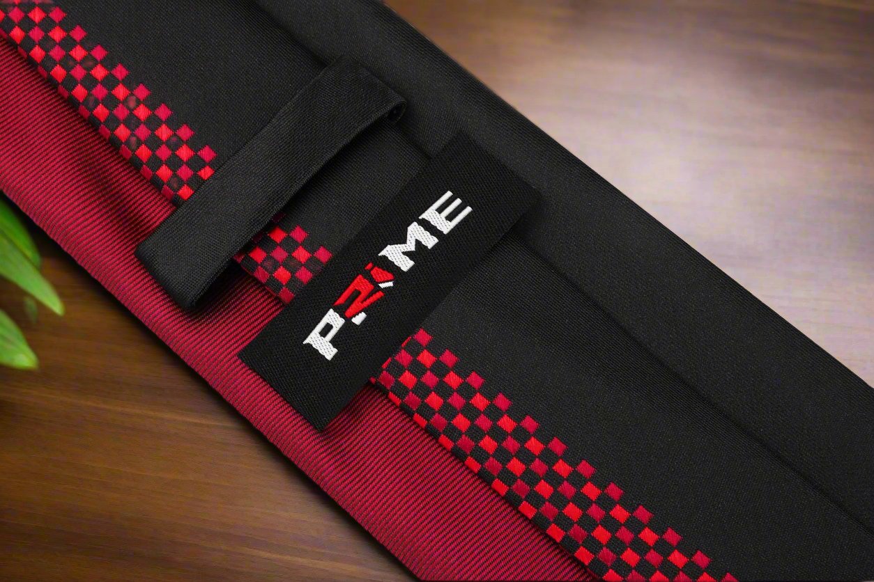 Red & Black Check Necktie Keep