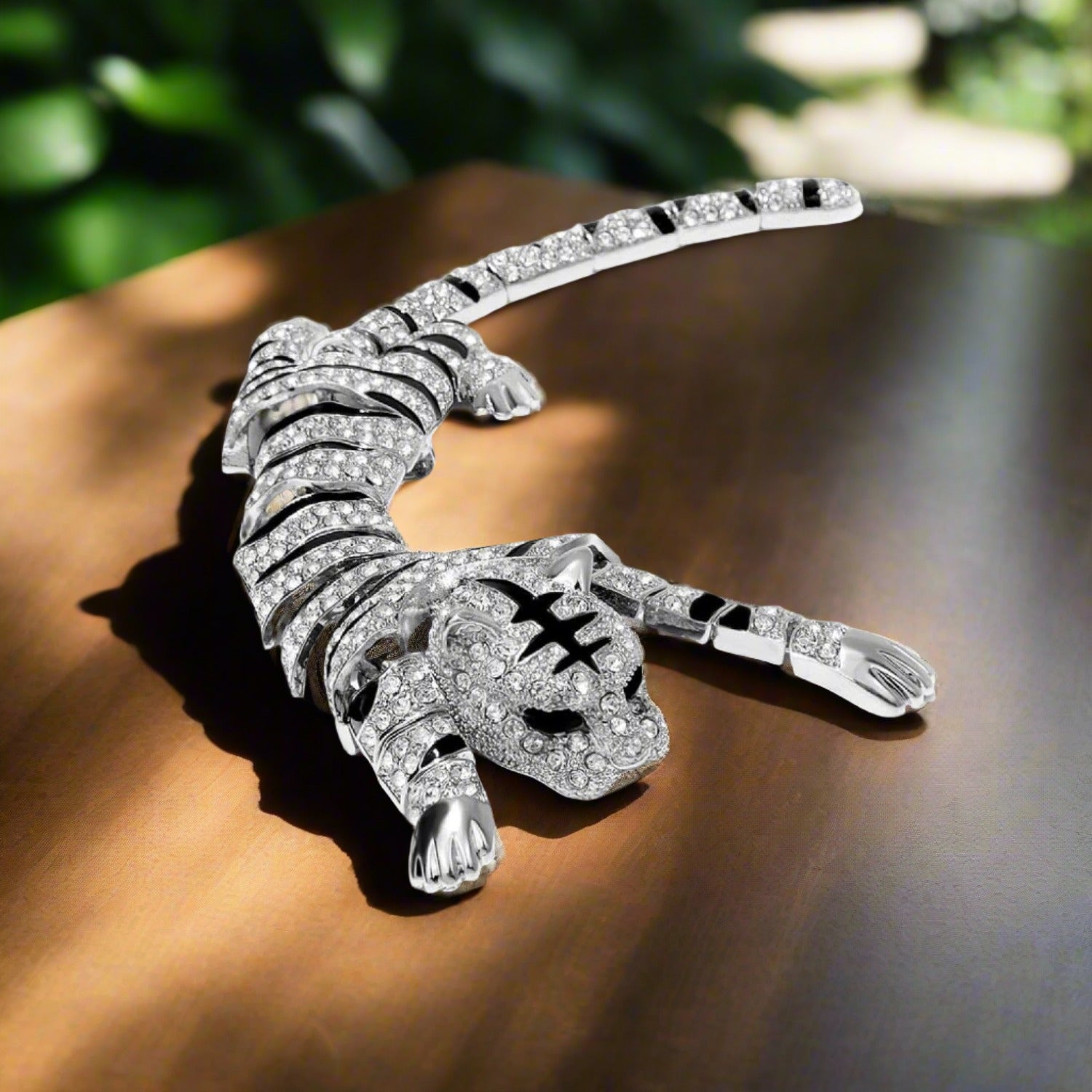 Chrome, Black and Clear Color Shoulder Lapel Pin