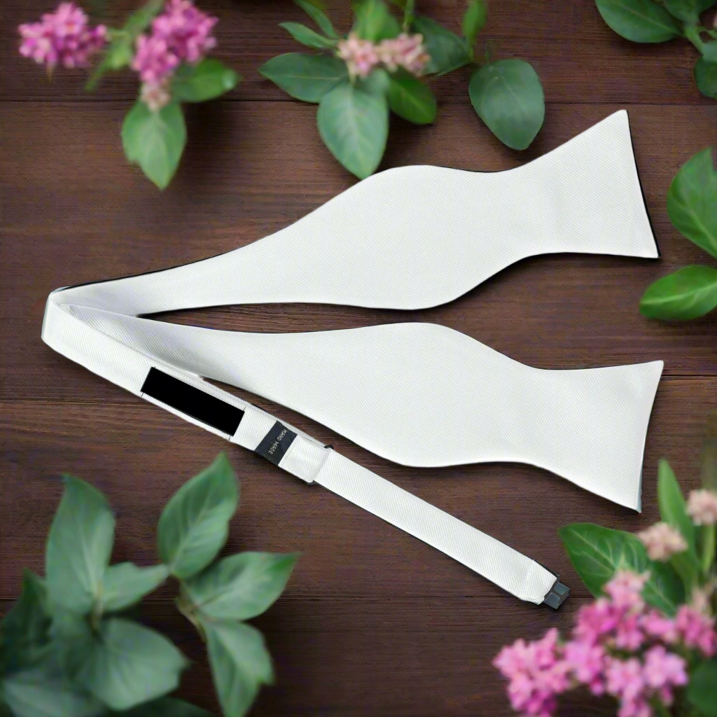 a white bow tie