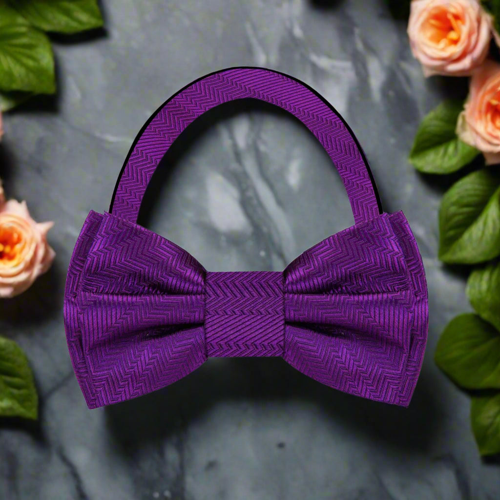 Sophisticated Purple Pre Tied Bow Tie