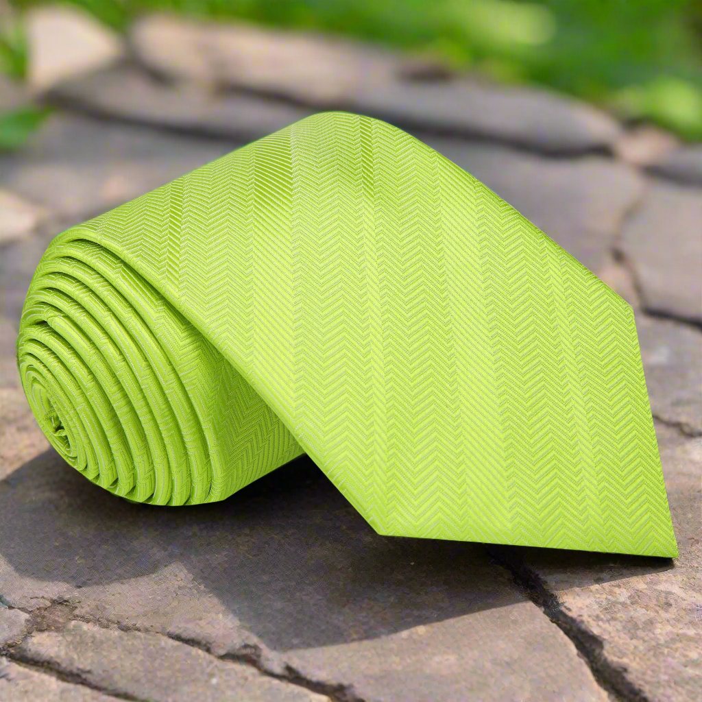 Sophisticated Lime Green Necktie