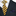 Navy and yellow striped tie with polka pocket square on a suit jacket