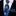 Light Blue and Black Cactus Flower Tie and Pocket Square||Black, Light Blue