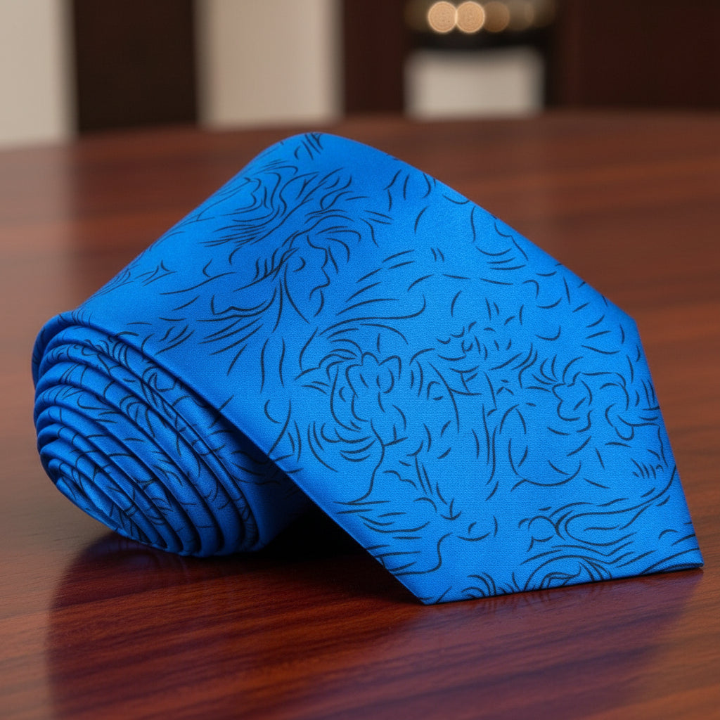 blue dress ties Royal Abstract Necktie John Henric would strongly