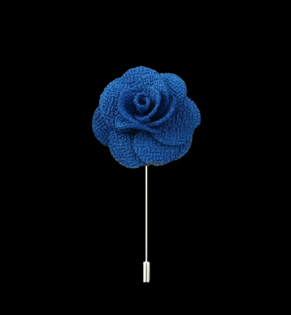 A Blue Colored Lapel Flower