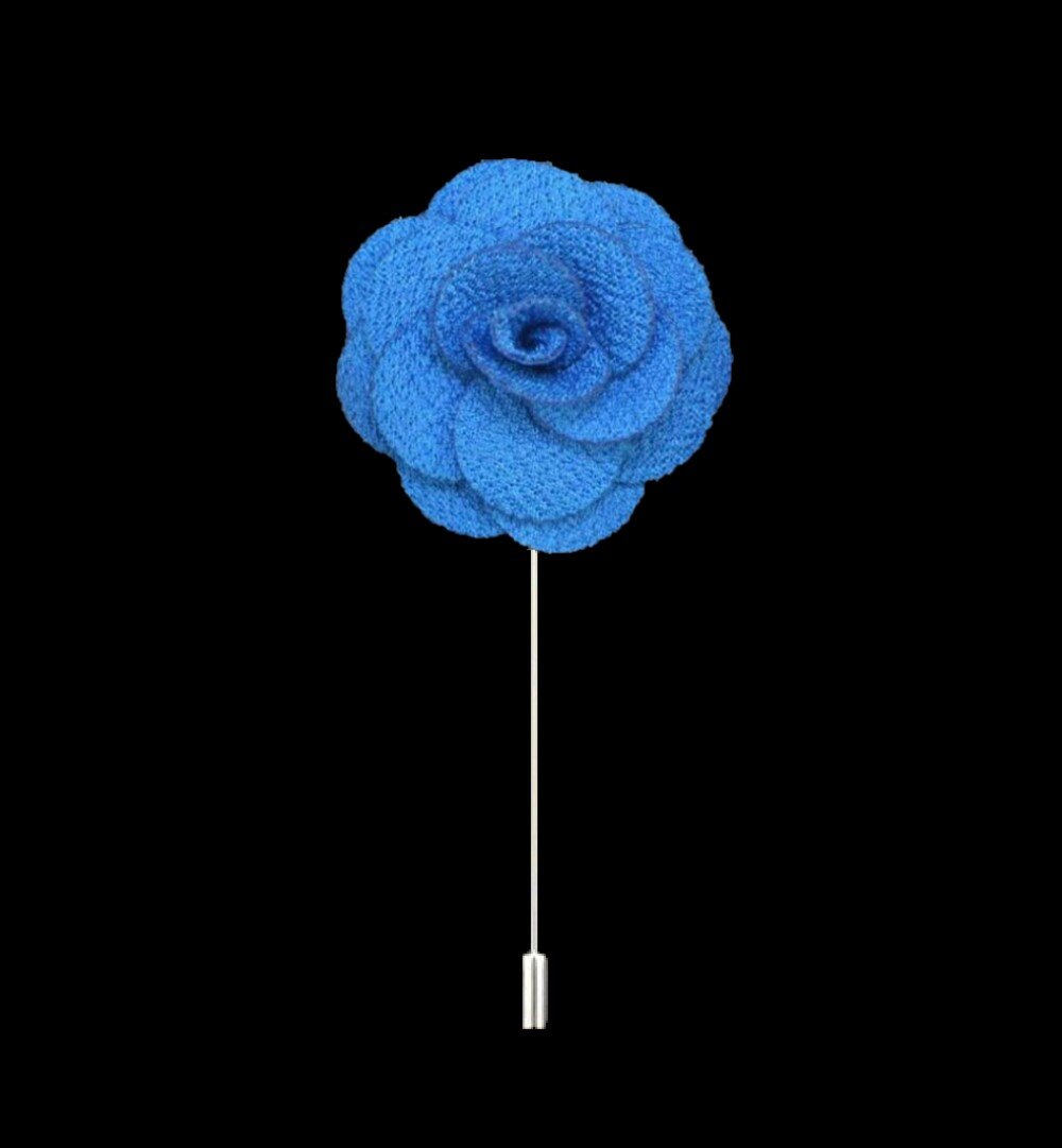 A Sky Blue Colored Lapel Flower
