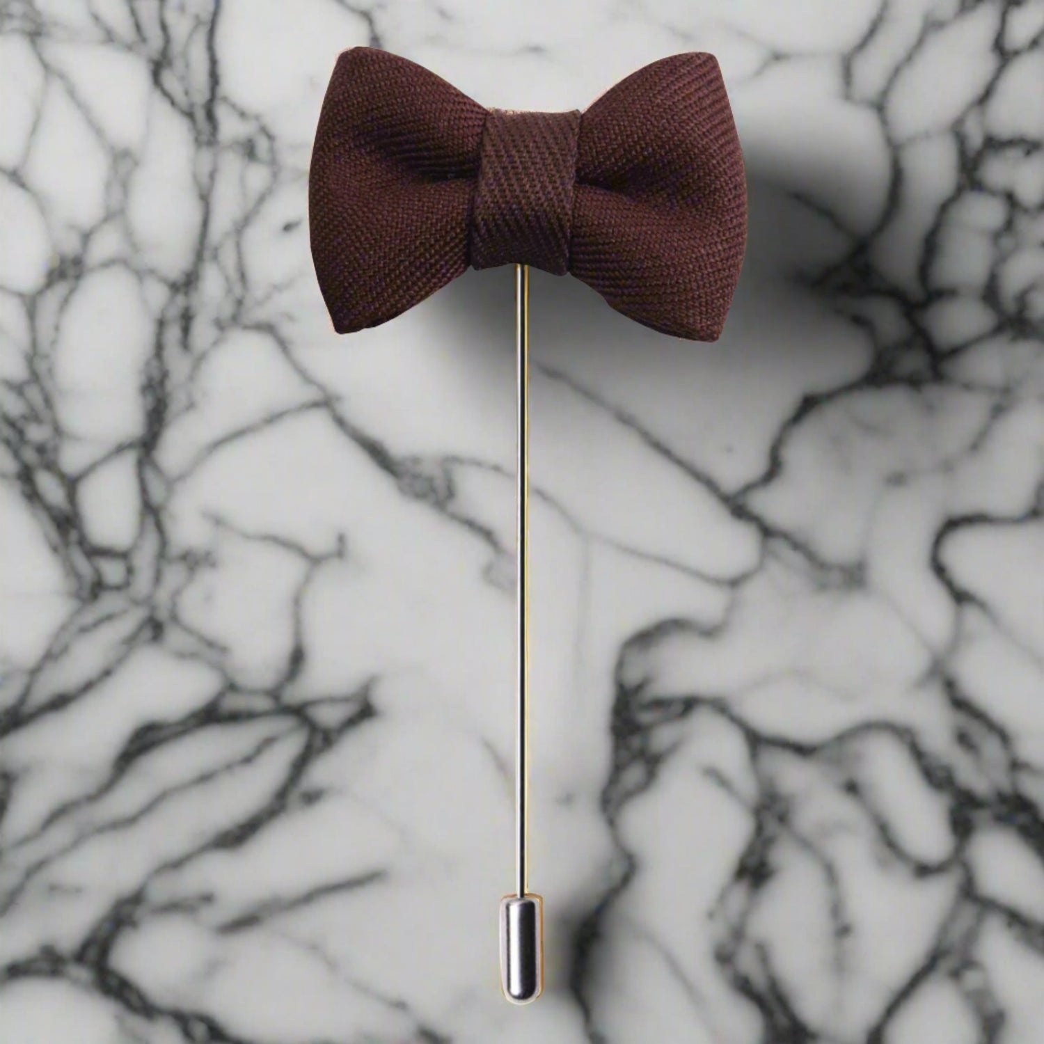 Brown Bow Tie Lapel Pin