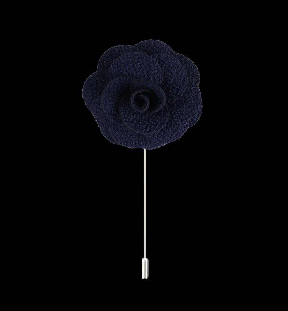 A Dark Blue Colored Lapel Flower