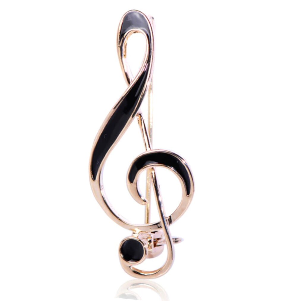 Gold Music Note Lapel Pin