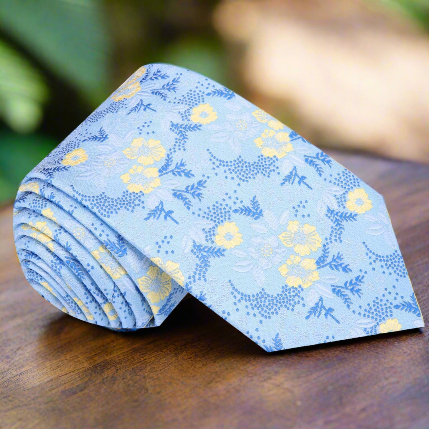Light Blue Floral necktie