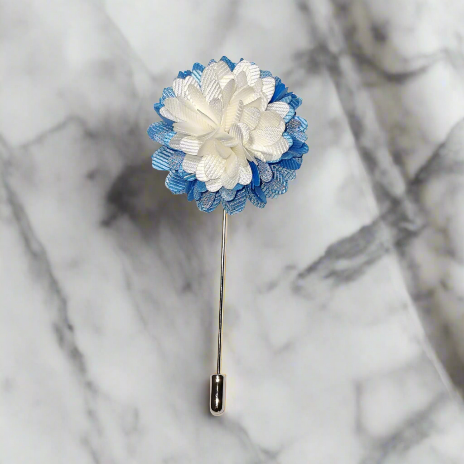 Royal Blue Flower Lapel Pin