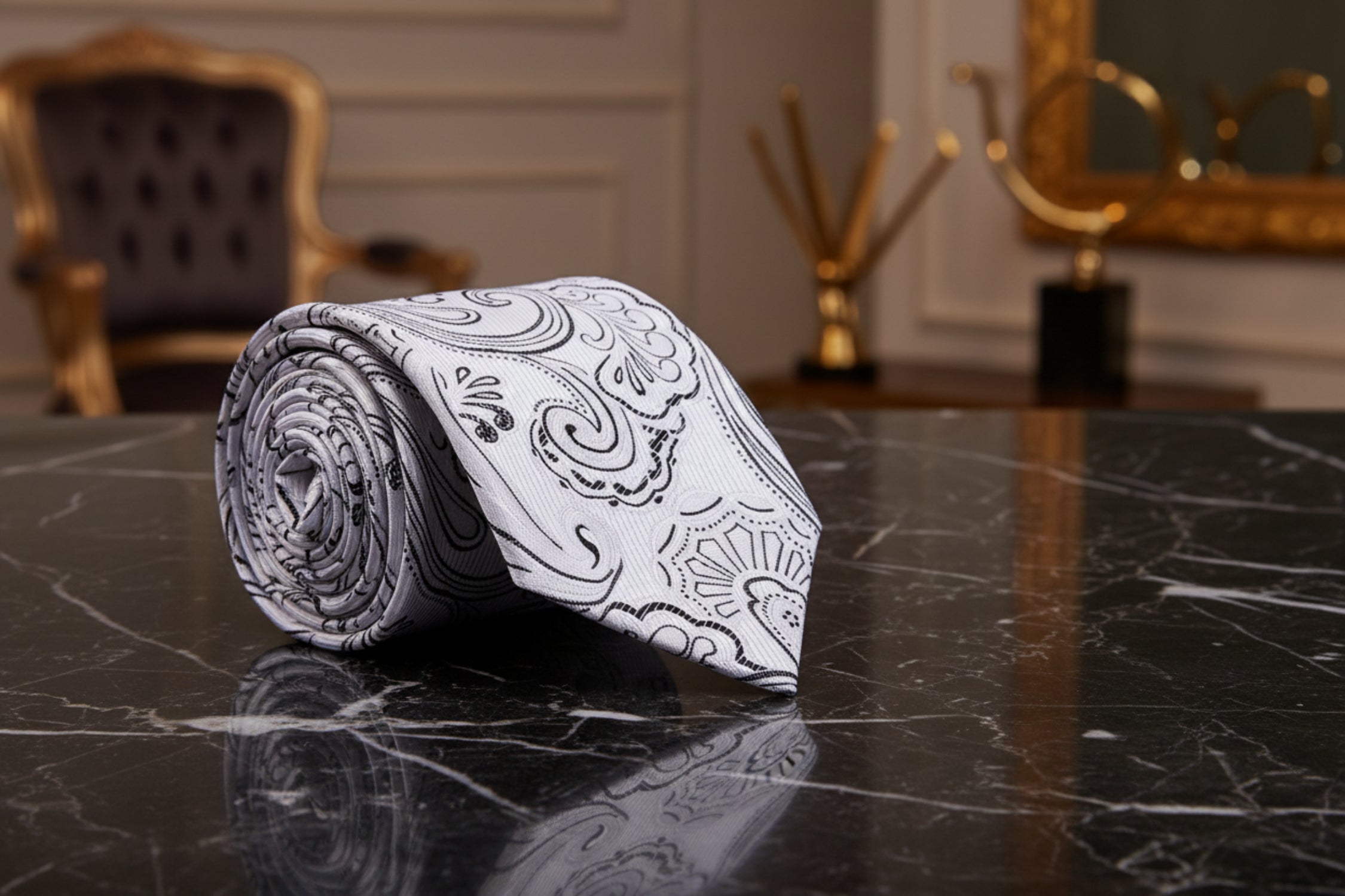Intricate Paisley Necktie | Multi-Color Paisley Tie Collection