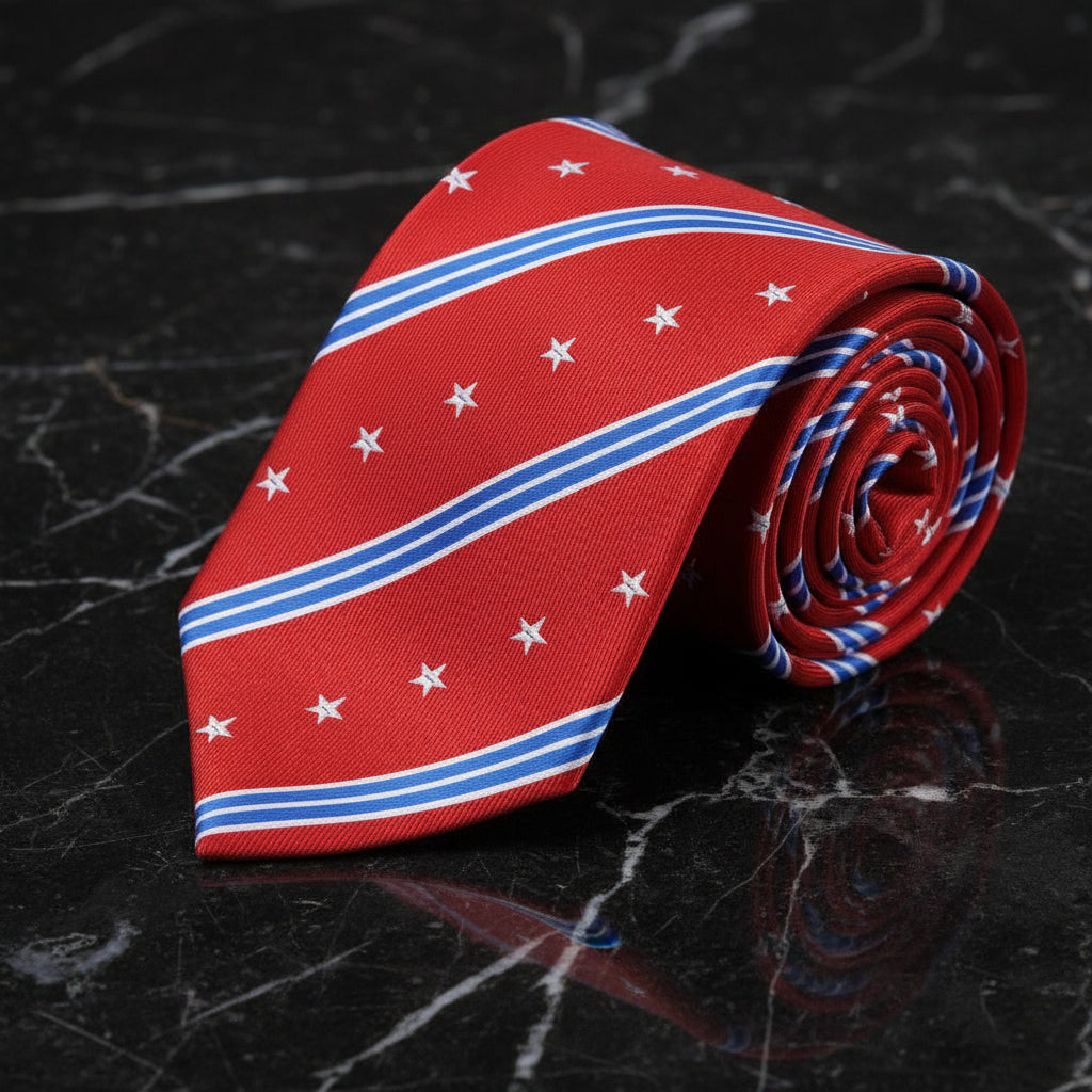 Red, Blue, White Stars and Stripes Tie