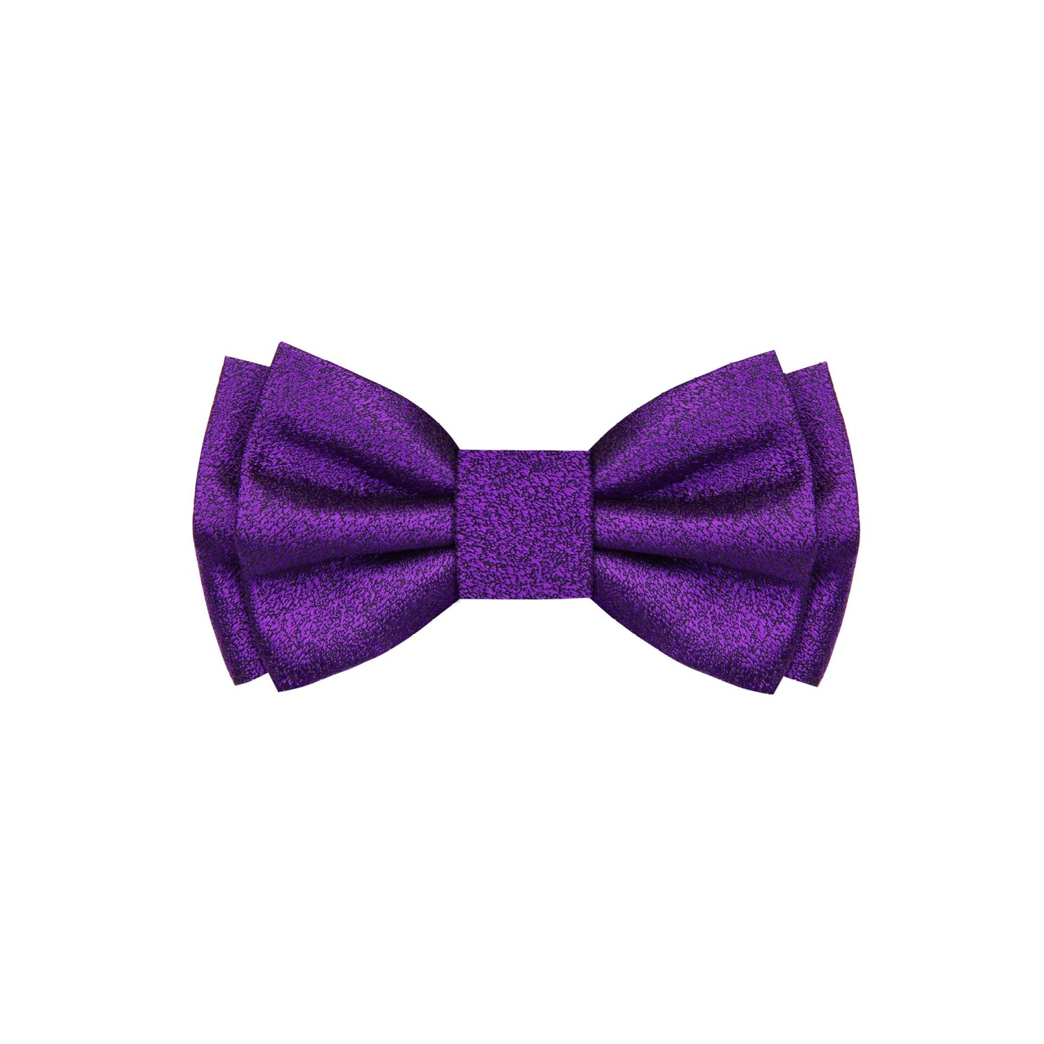 Solid Deep Purple With Texture Bow Tie