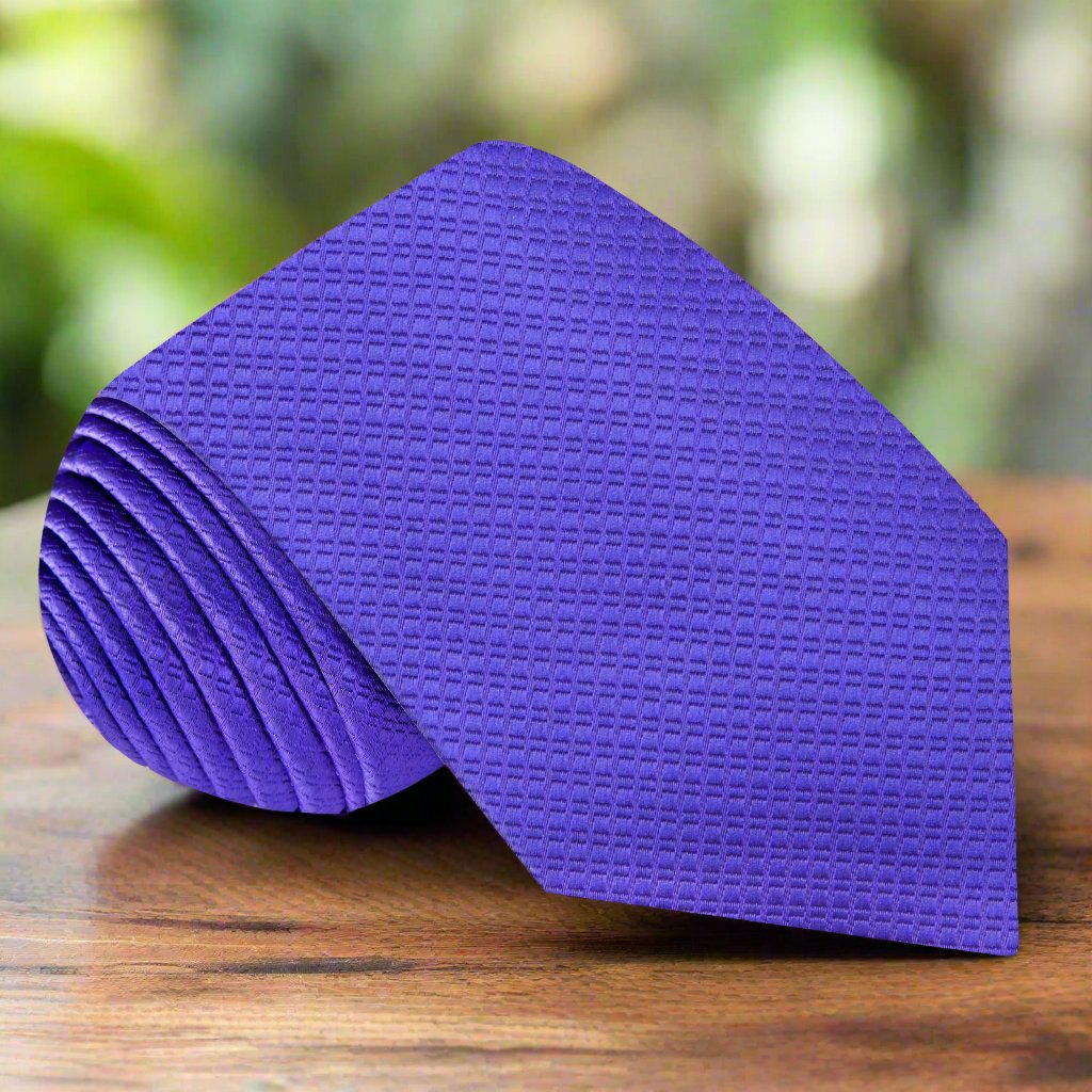 Solid Purple Textured Tie