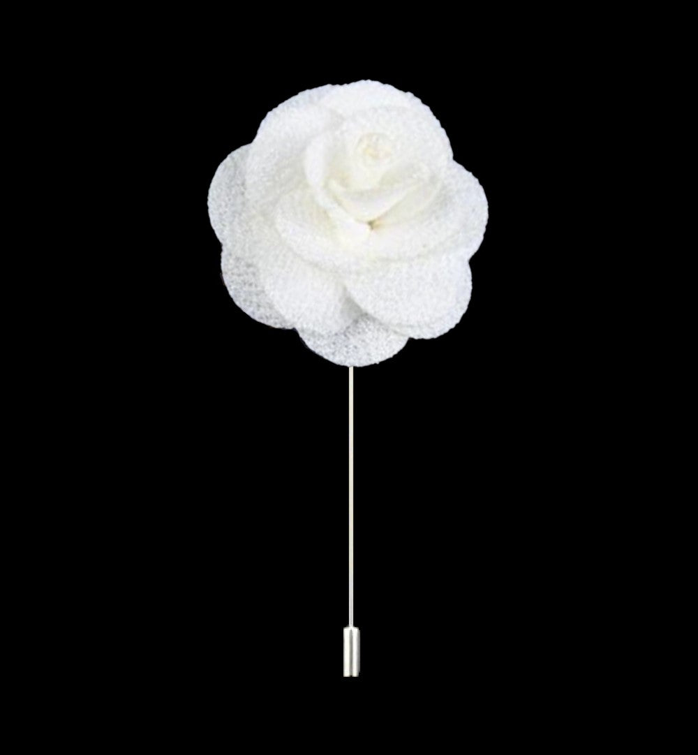A White Colored Lapel Flower