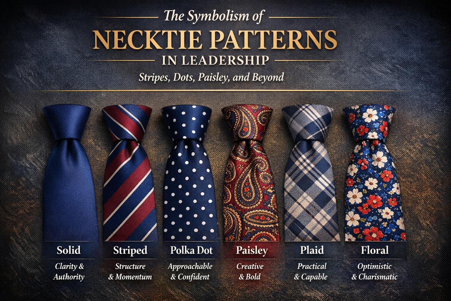 The Symbolism of Necktie Patterns in Leadership: Stripes, Dots, Paisle