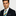 On man White Blue Yellow Stripe Necktie and Accenting Square
