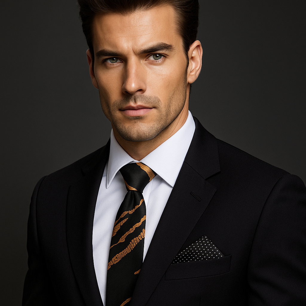 Black Marble Necktie