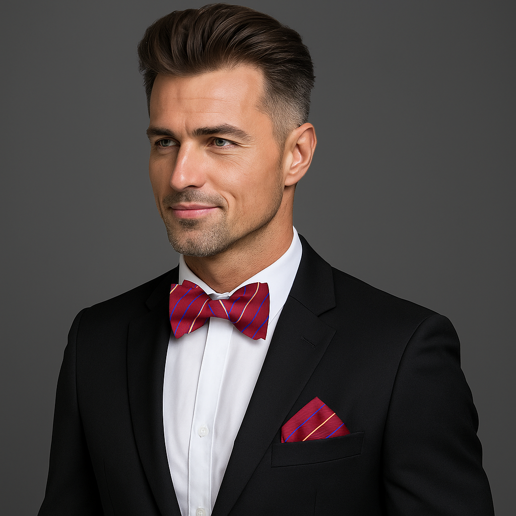 Valmont Stripe Bow Tie