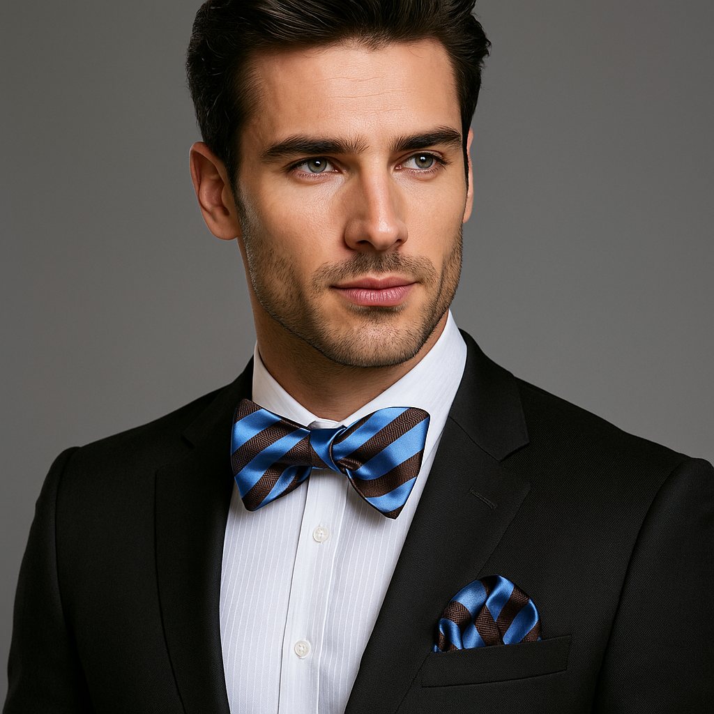 Brazen Self-Tie Bow Tie & Pocket Square