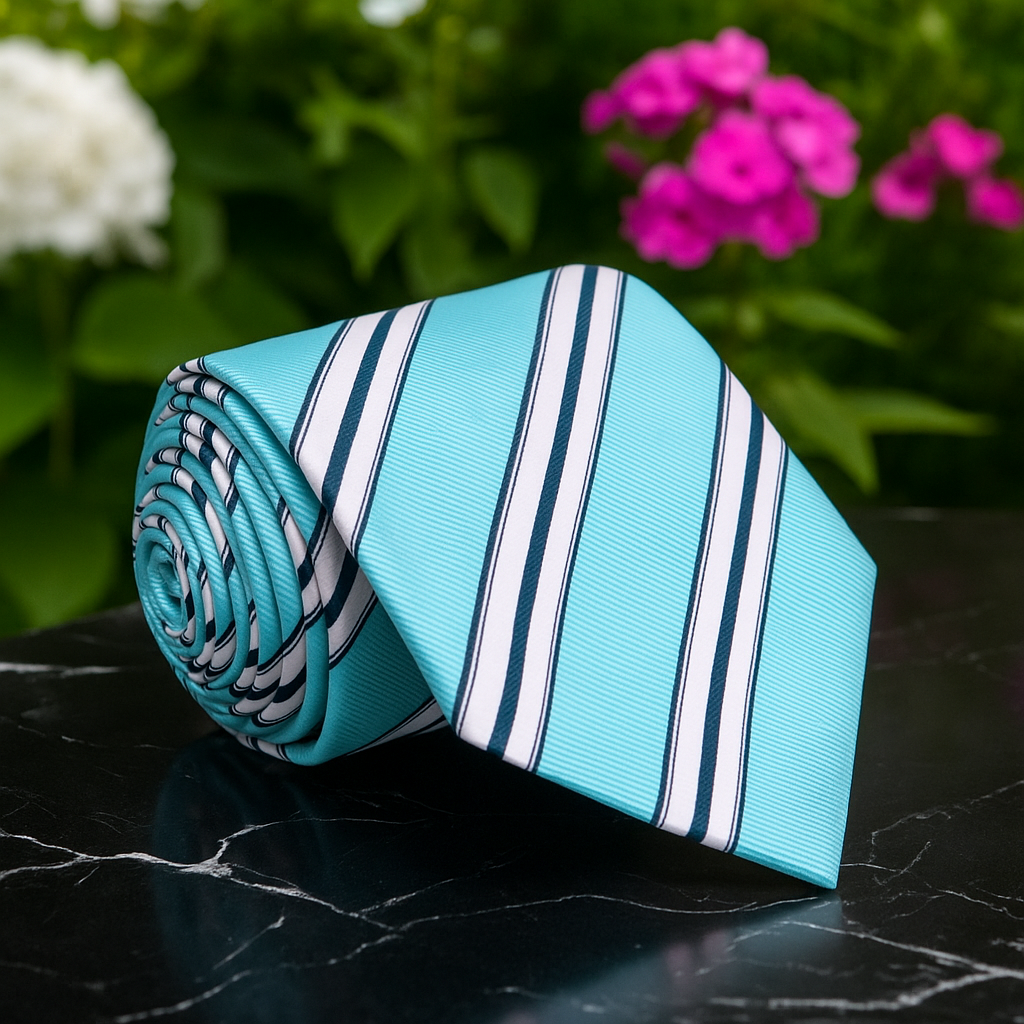 Light Blue Stripe Tie 
