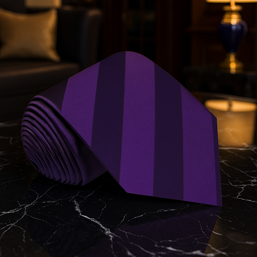 Deep Purple Stripe Tie  