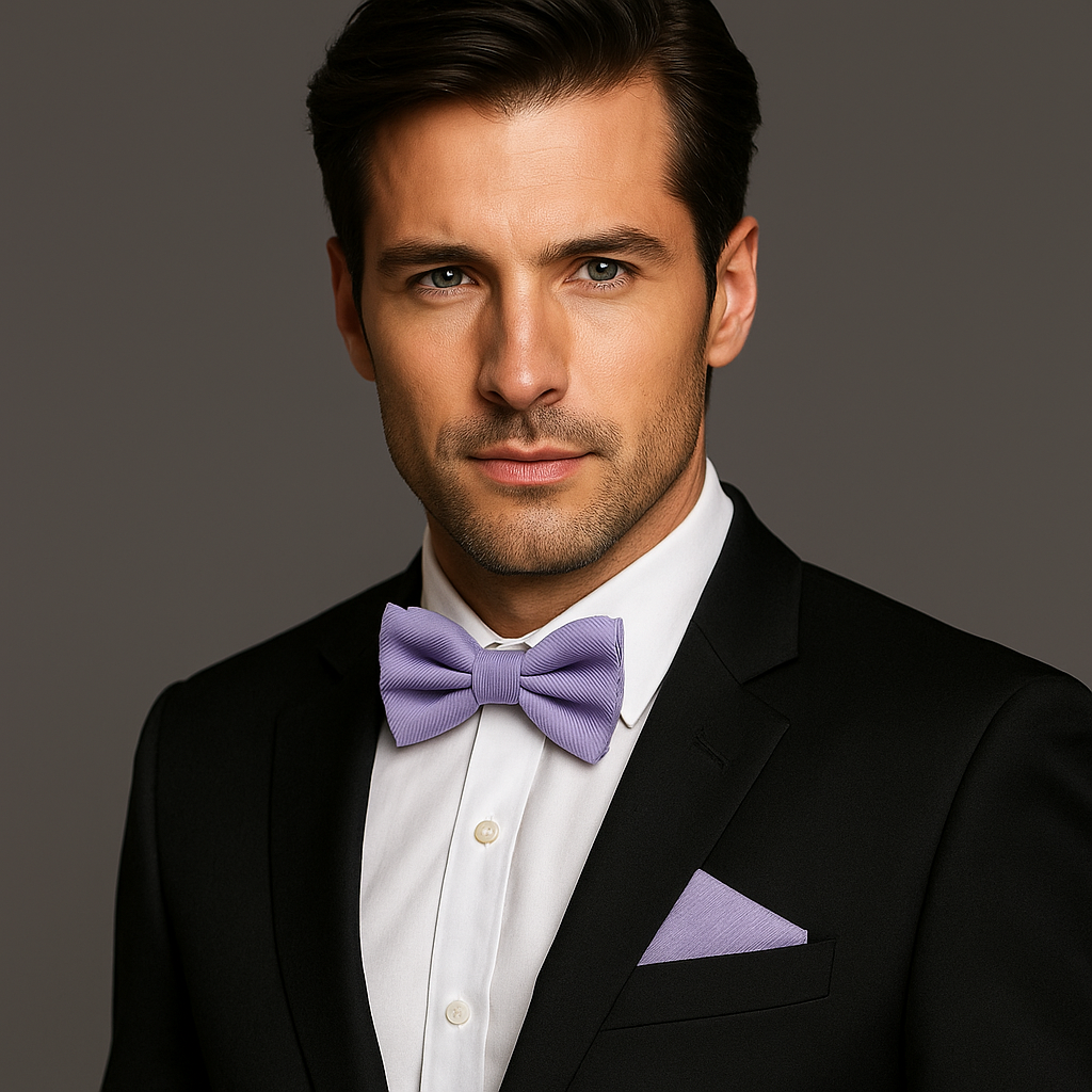 Business Lined Bow Tie