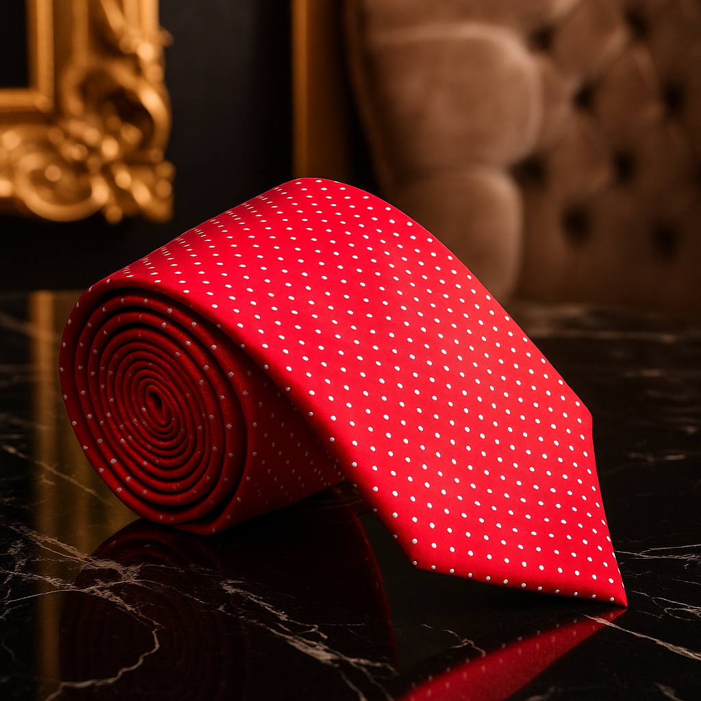 Red, White Polk Tie