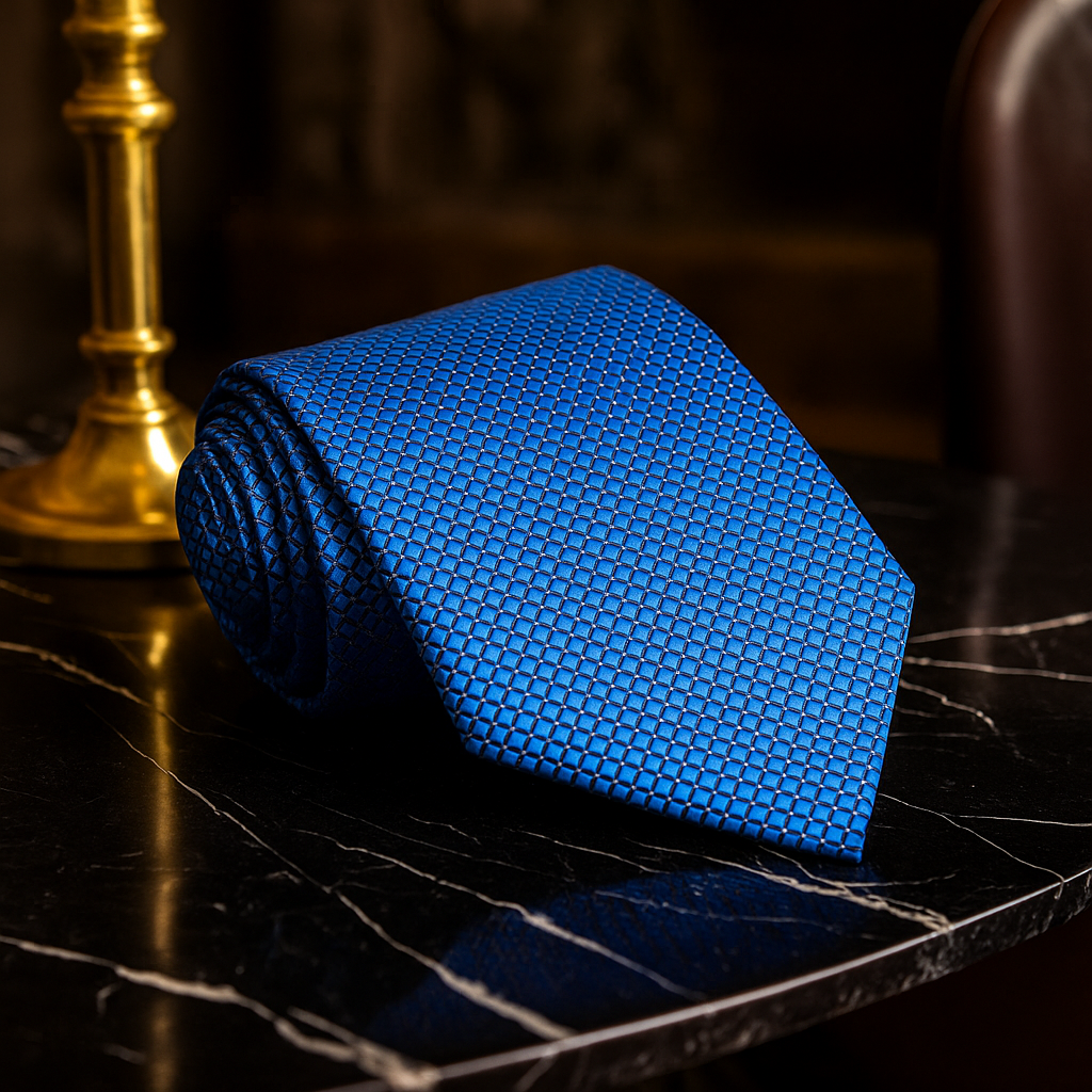 Light Blue Geometric Tie