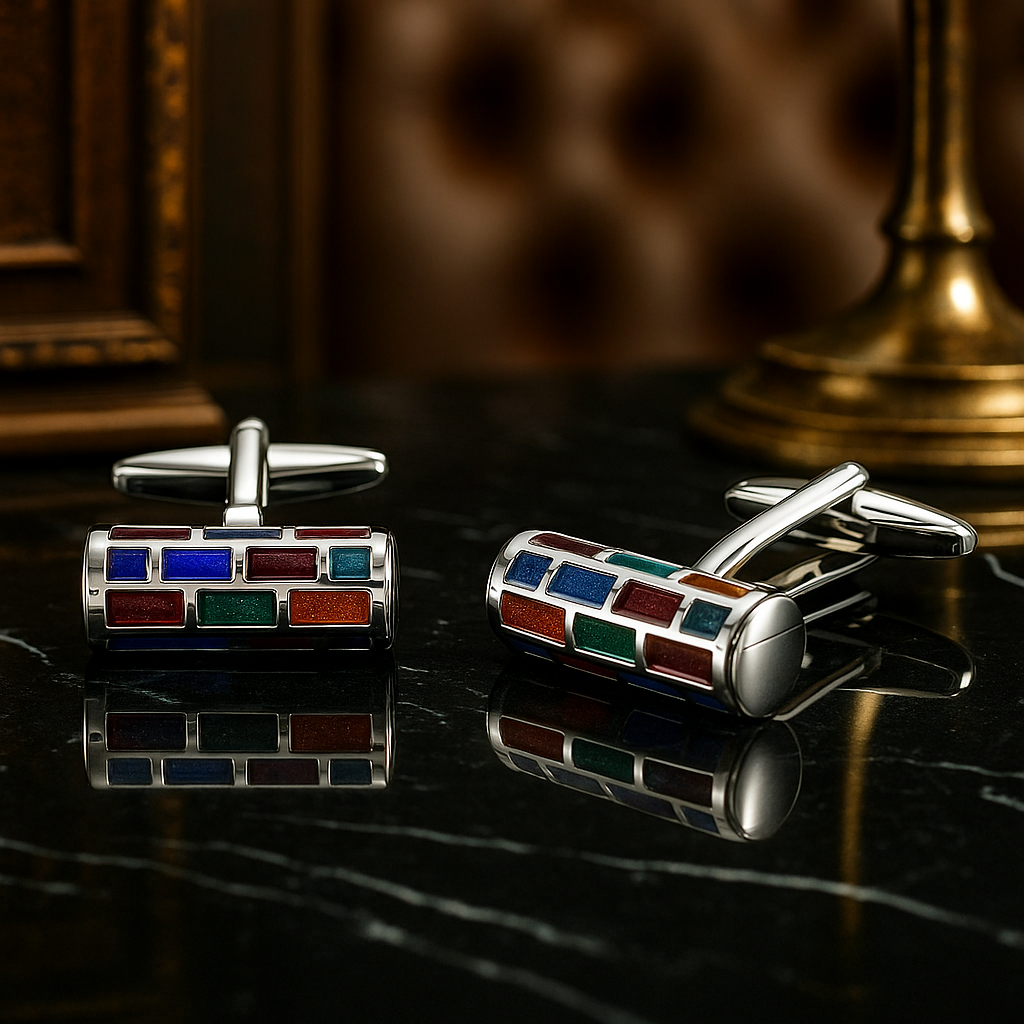 Colorful Cylinders Cufflinks