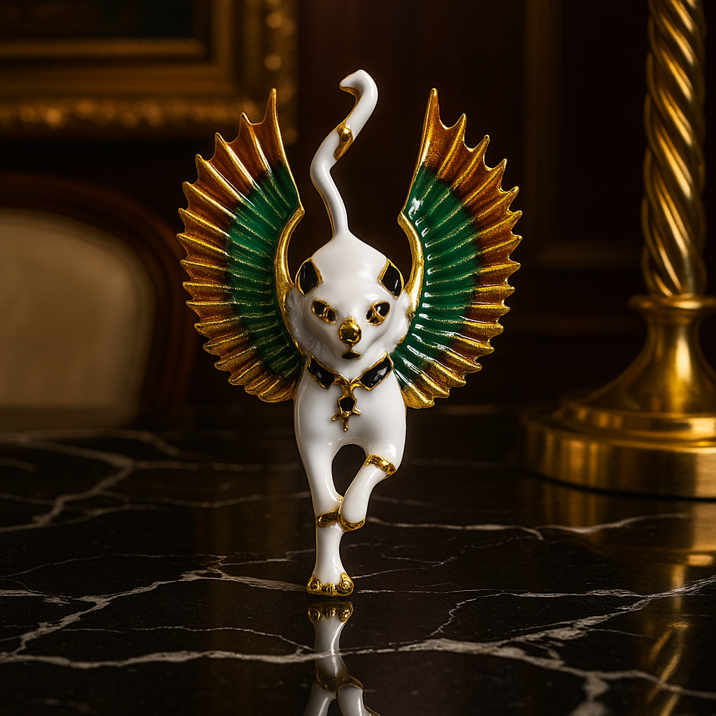 White Gold Green Lapel Pin