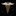 Gold caduceus symbol with wings on a black marble background