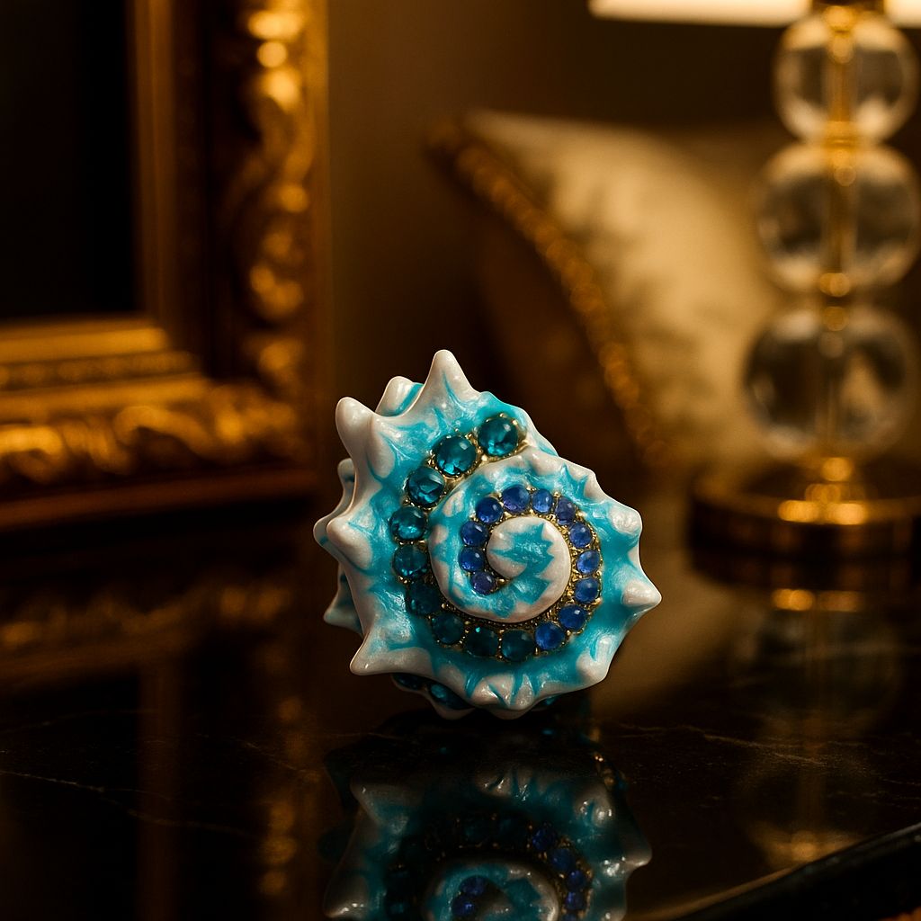 Blue Conch Shell Lapel Pin