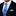 Man wearing a black suit with a blue marble-patterned tie and pocket square.