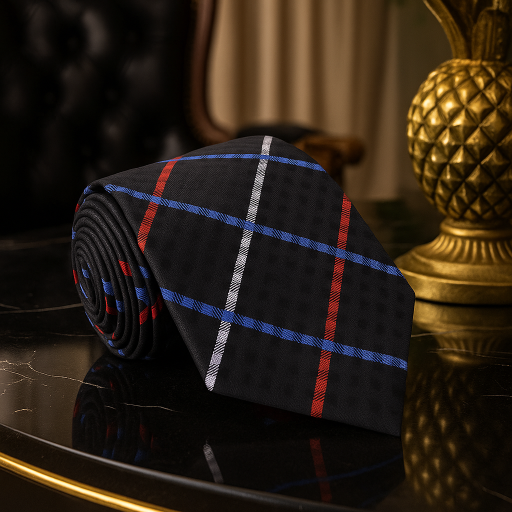 Geometric Diamond Necktie