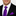 Shimmer Purple Necktie and Square on man wearing black suit