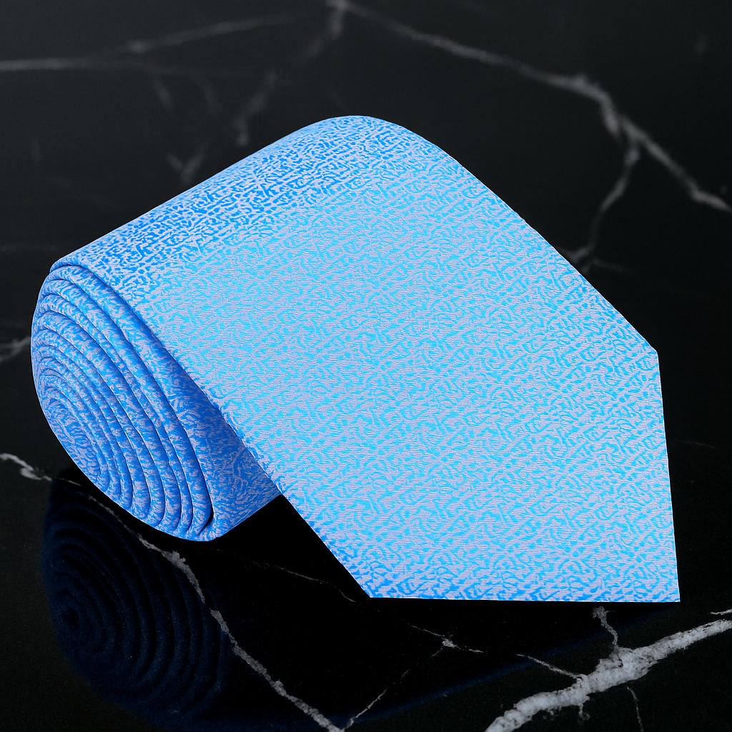 shimmering blue luxury necktie