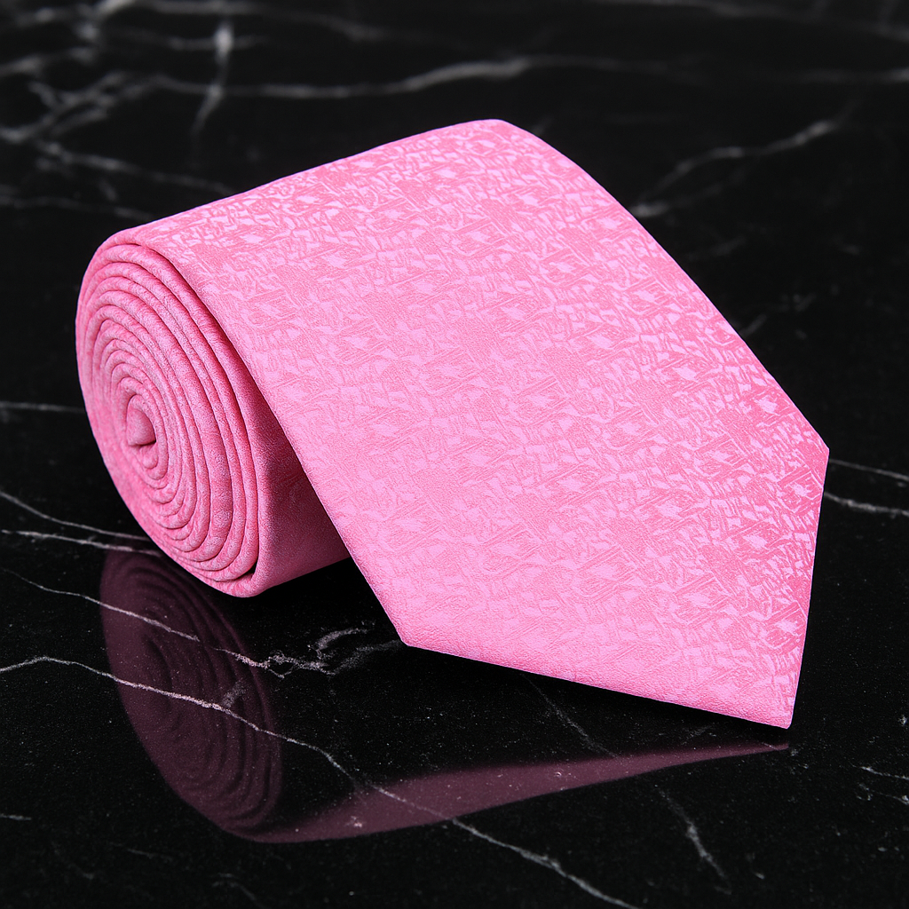 A Solid Pink Shimmer Pattern Necktie 4