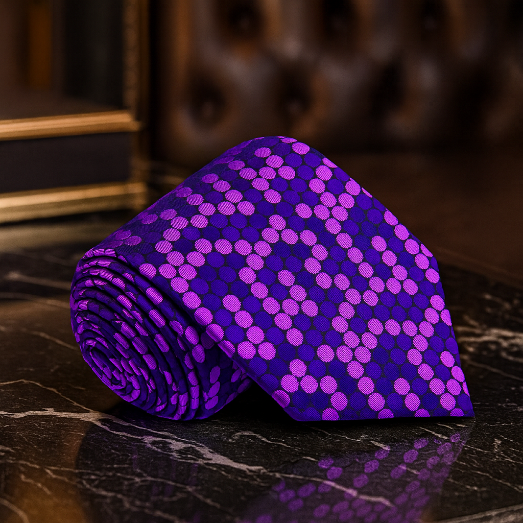 Violet Magenta Dot Necktie Playful Modern Statement Style violet-magenta-dot-necktie-playful-modern-statement-style
