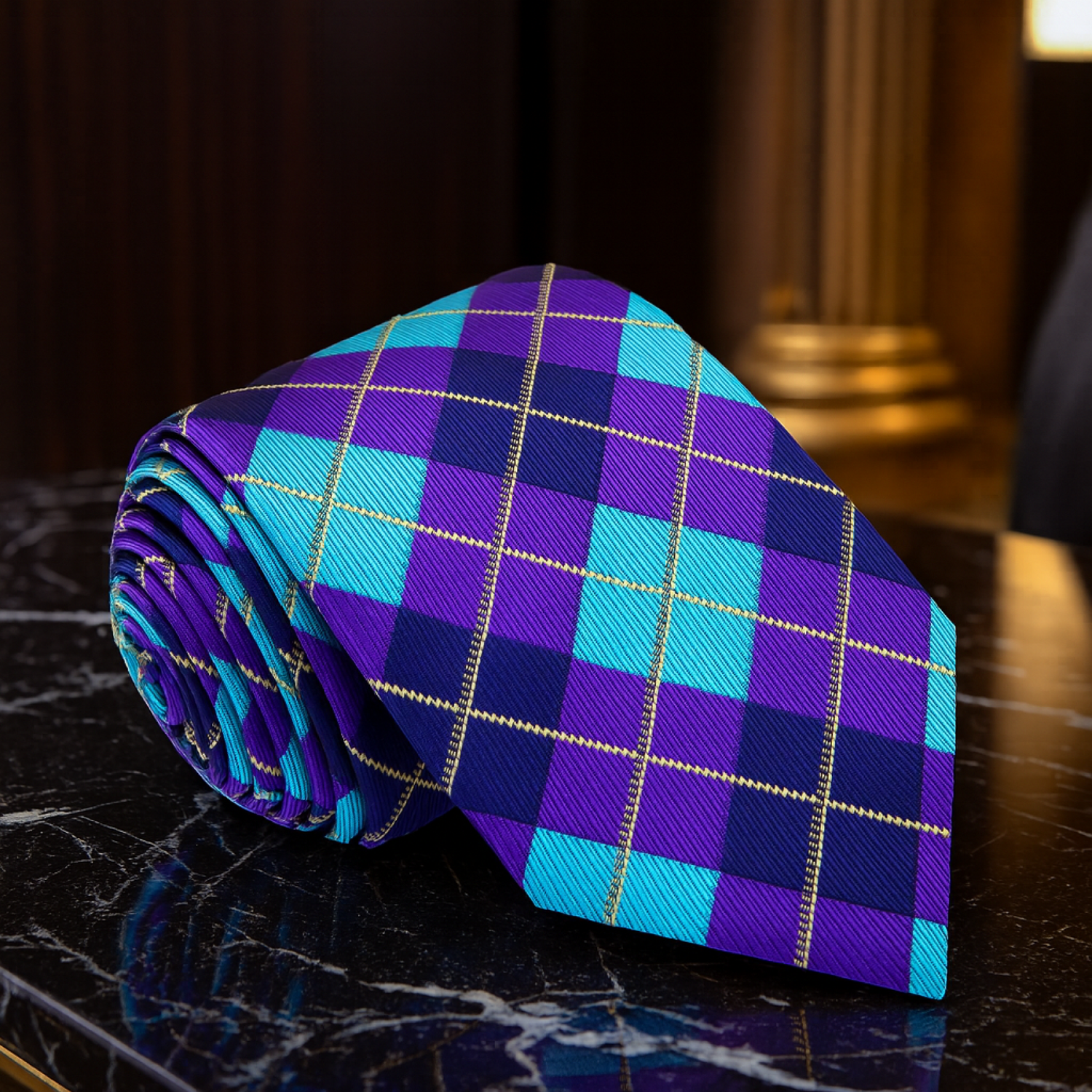 Argyle Necktie | Bold Geometric Pattern in 3 Colorways
