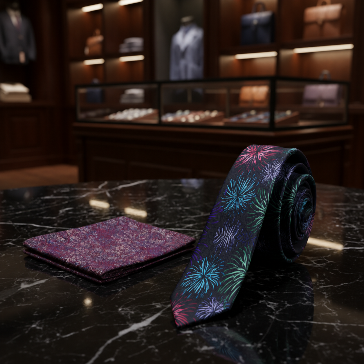 Fireworks Necktie | Sharp Tailoring, Full Celebration