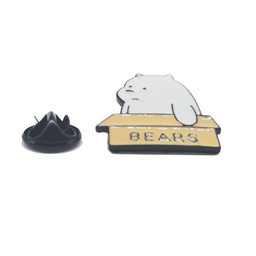 Bear In A Box Lapel Pin
